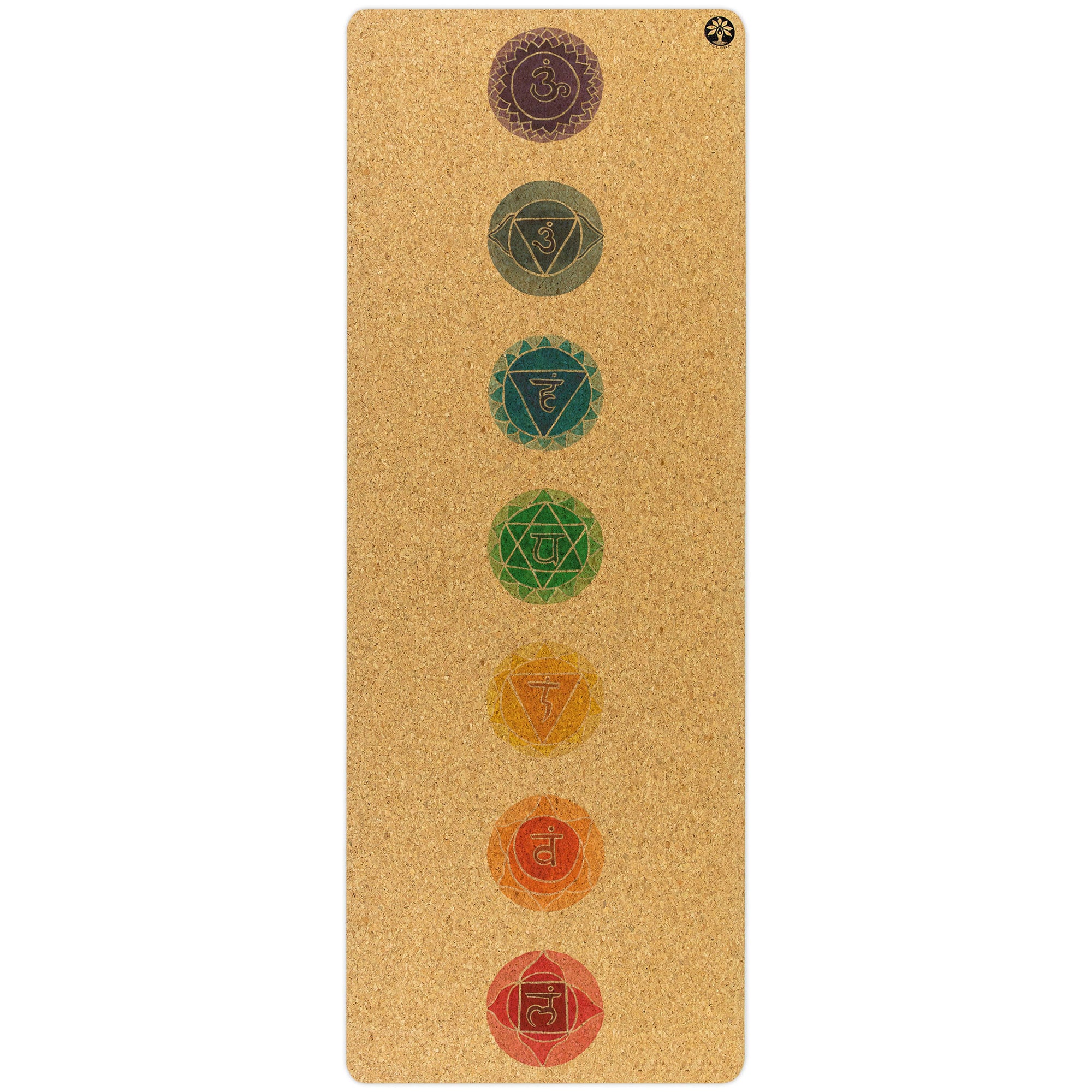 Chakras Original Cork Yoga Mat + Plant Foam - Yoloha Yoga