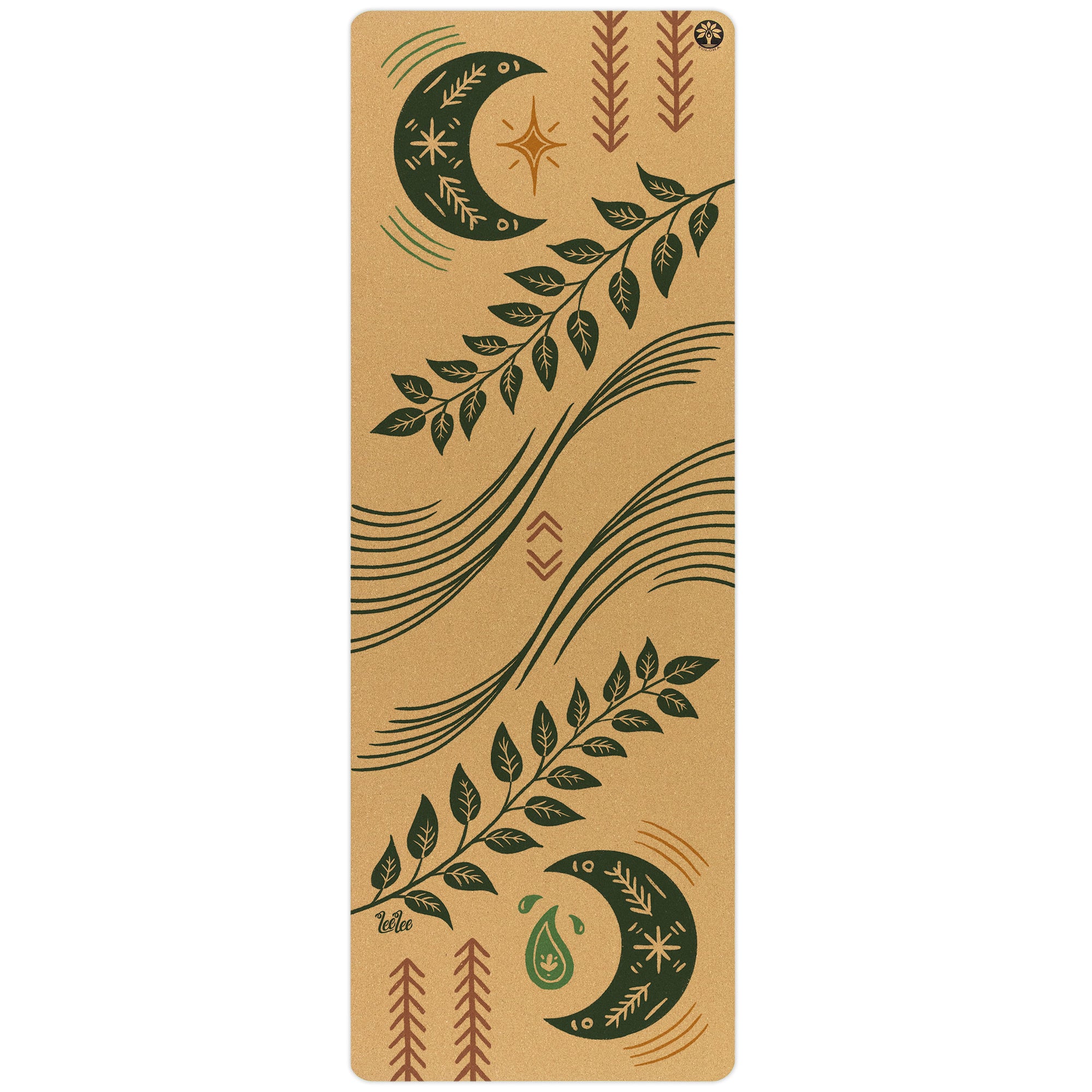 Inhale Exhale Aura Cork Yoga Mat + Plant Foam - Yoloha Yoga