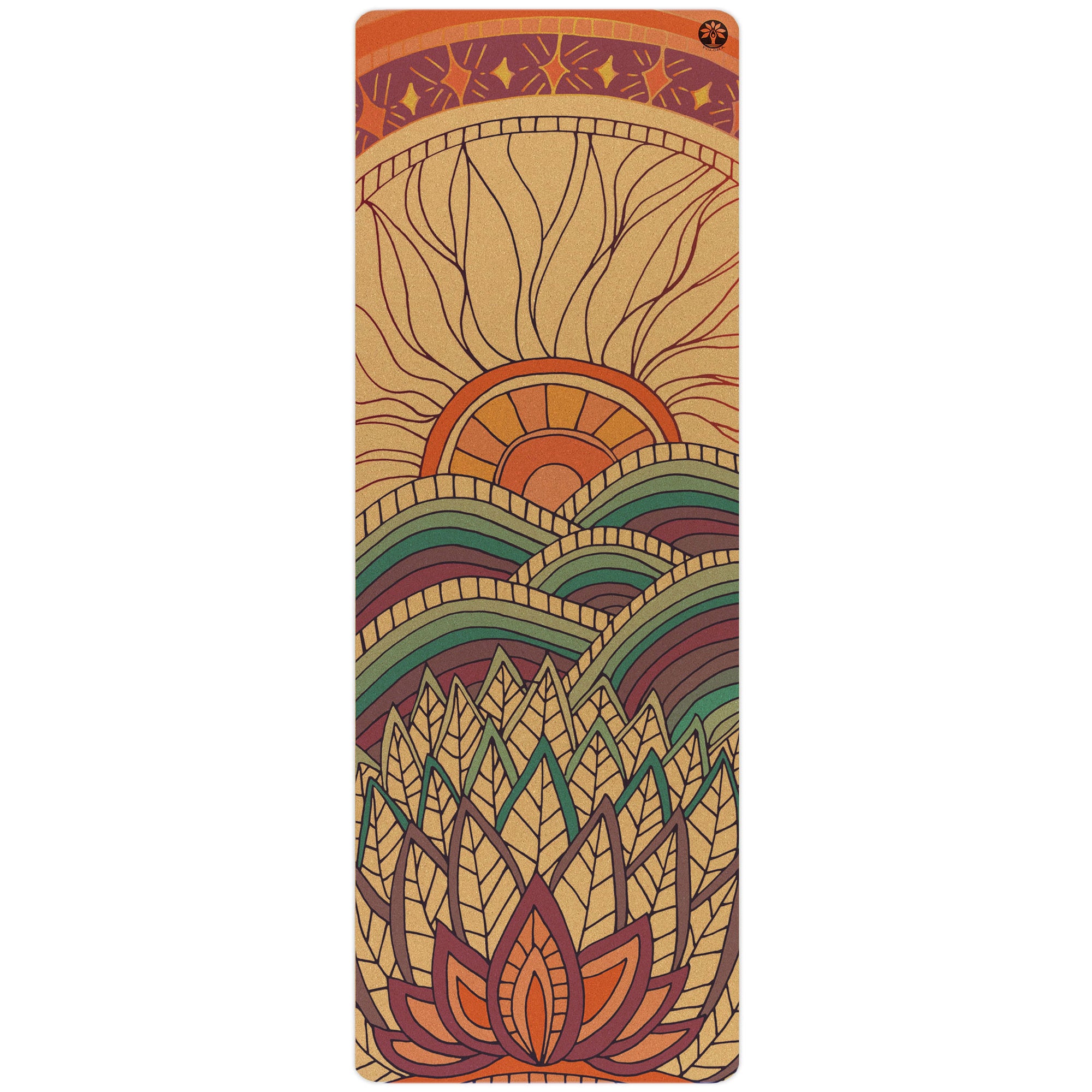 Mountain Magic Aura Cork Yoga Mat + Plant Foam - Yoloha Yoga