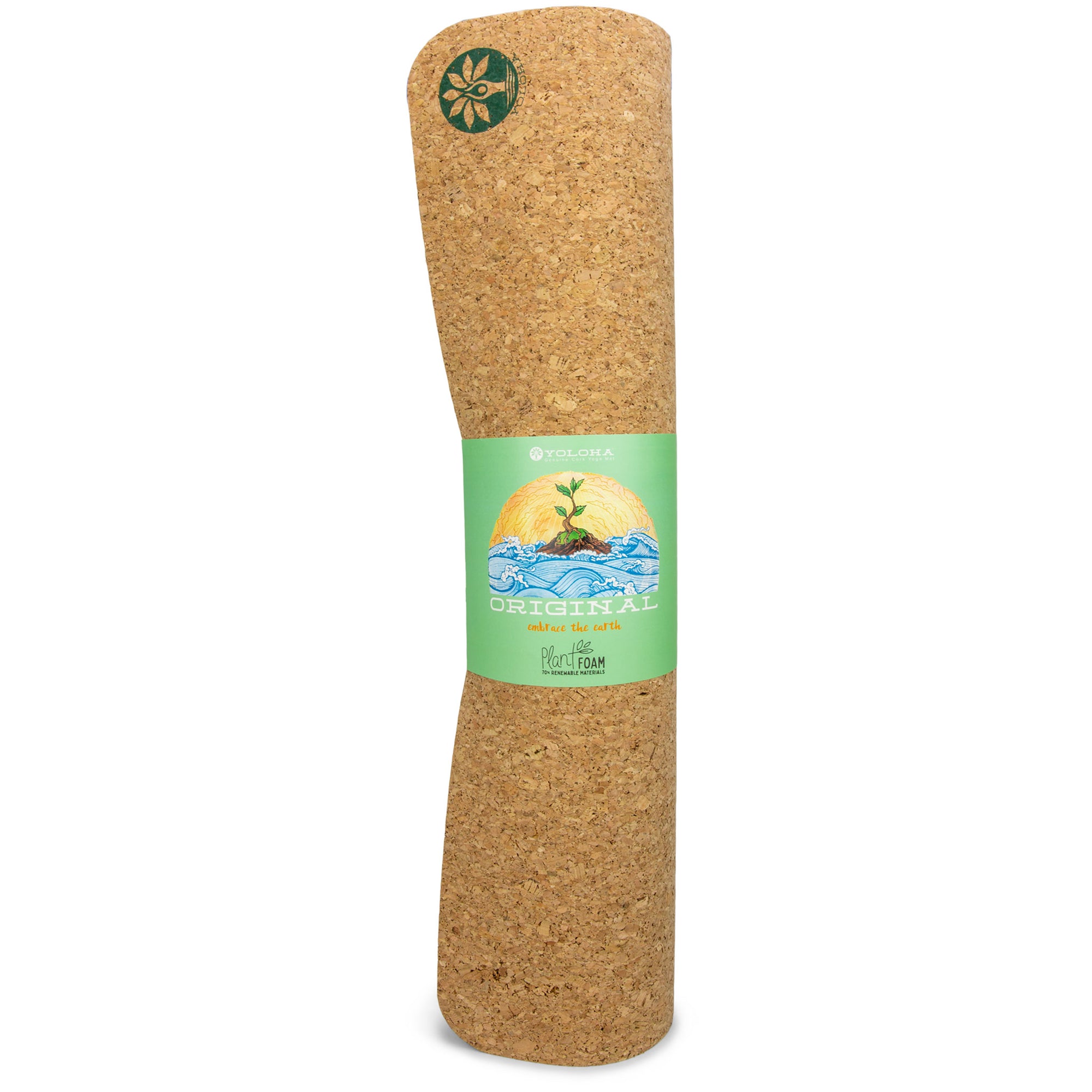 Solar and Lunar Original Cork Yoga Mat + Plant Foam - Yoloha Yoga