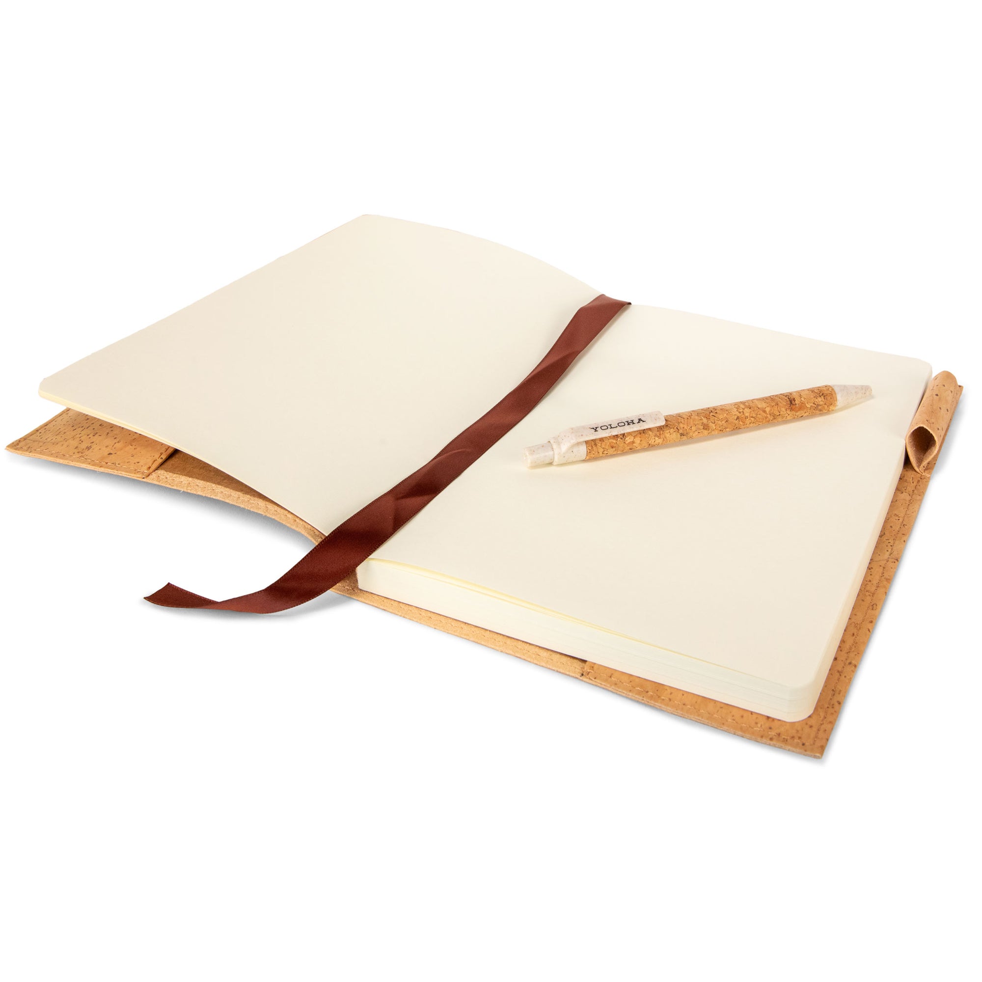 Refillable Cork Journal Book - Yoloha Yoga