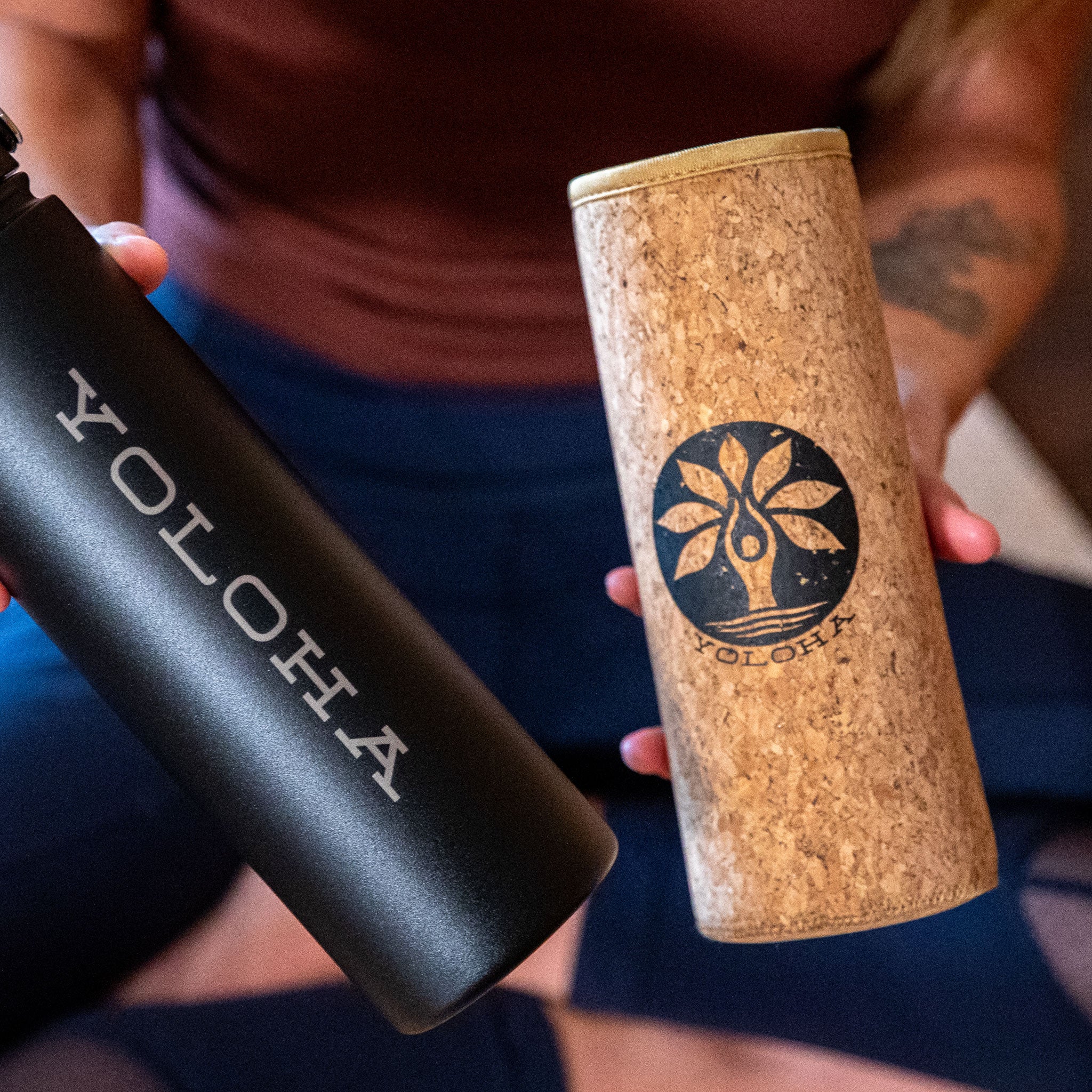 Cork Insulated Water Bottle Sleeve | Sauna Safe Bottle Holder
