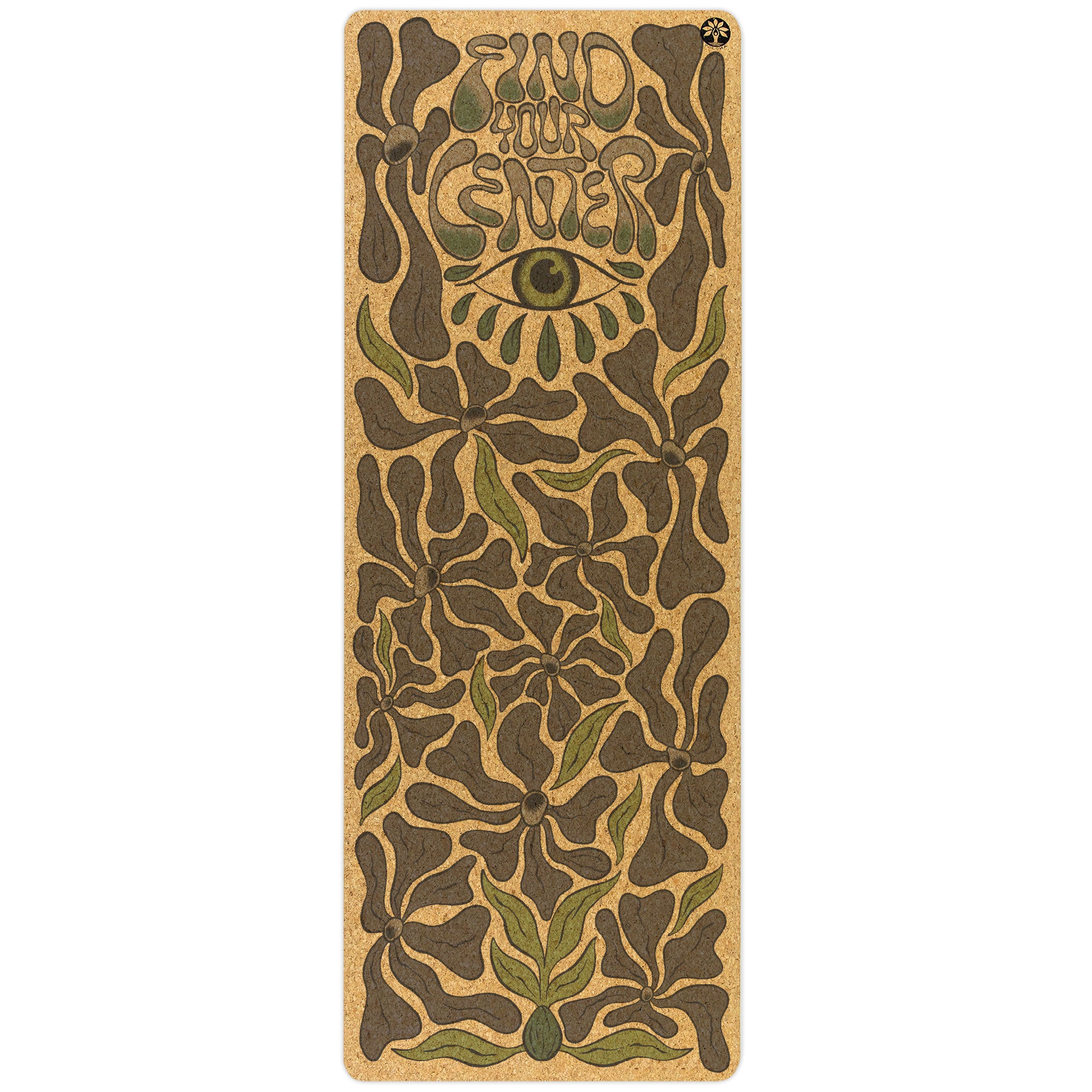 Artist Desiged Original Cork Yoga Mat | Find Your Center by Yoloha ...