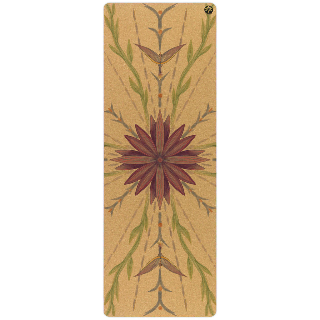 Aura Cork Yoga Mat with Floral Watercolor Design – Yoloha Yoga