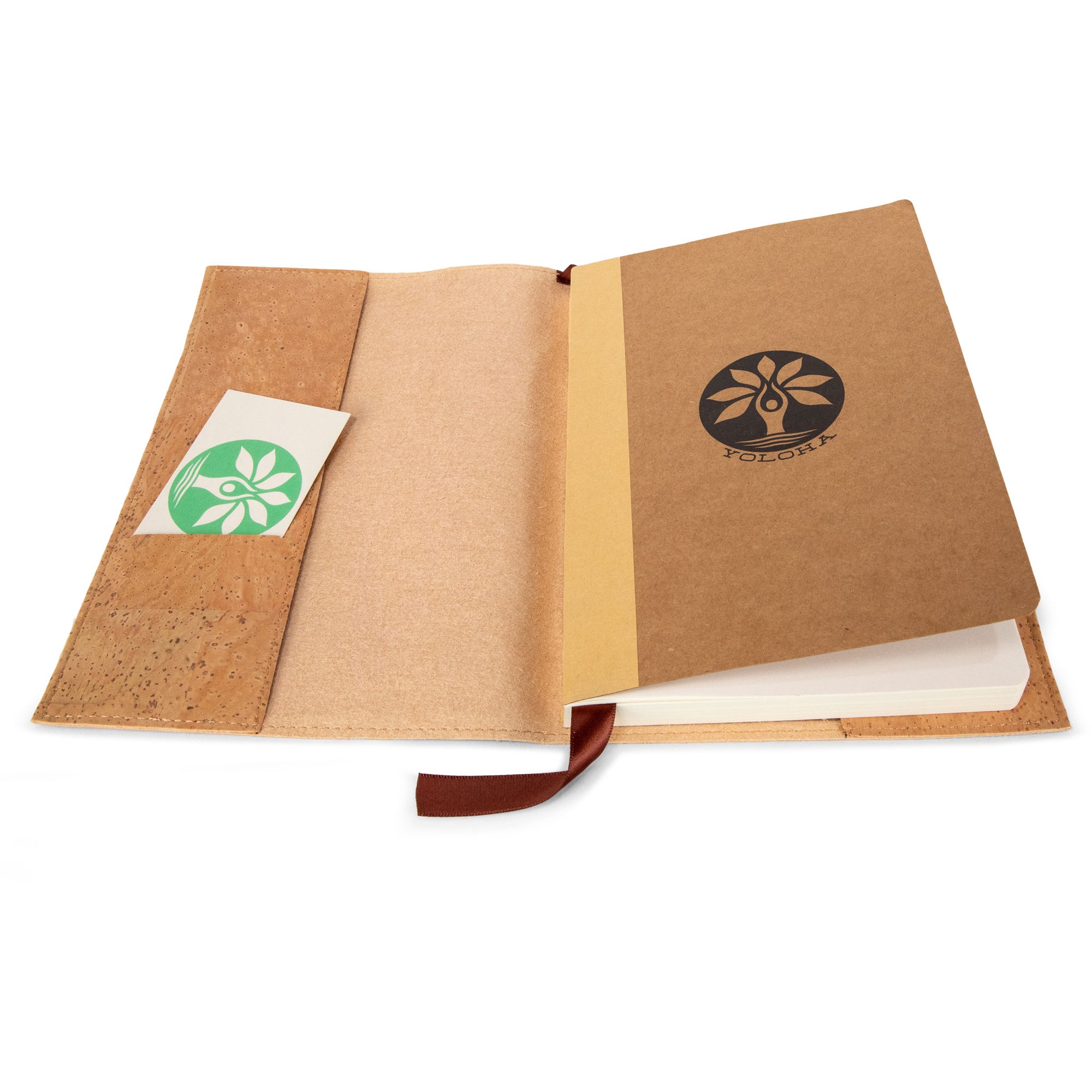 Refillable Cork Journal Book - Yoloha Yoga