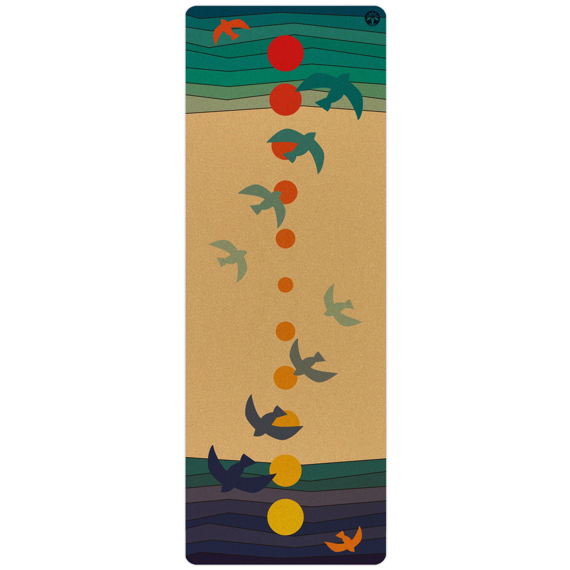 Solar and Lunar Aura Cork Yoga Mat + Plant Foam - Yoloha Yoga