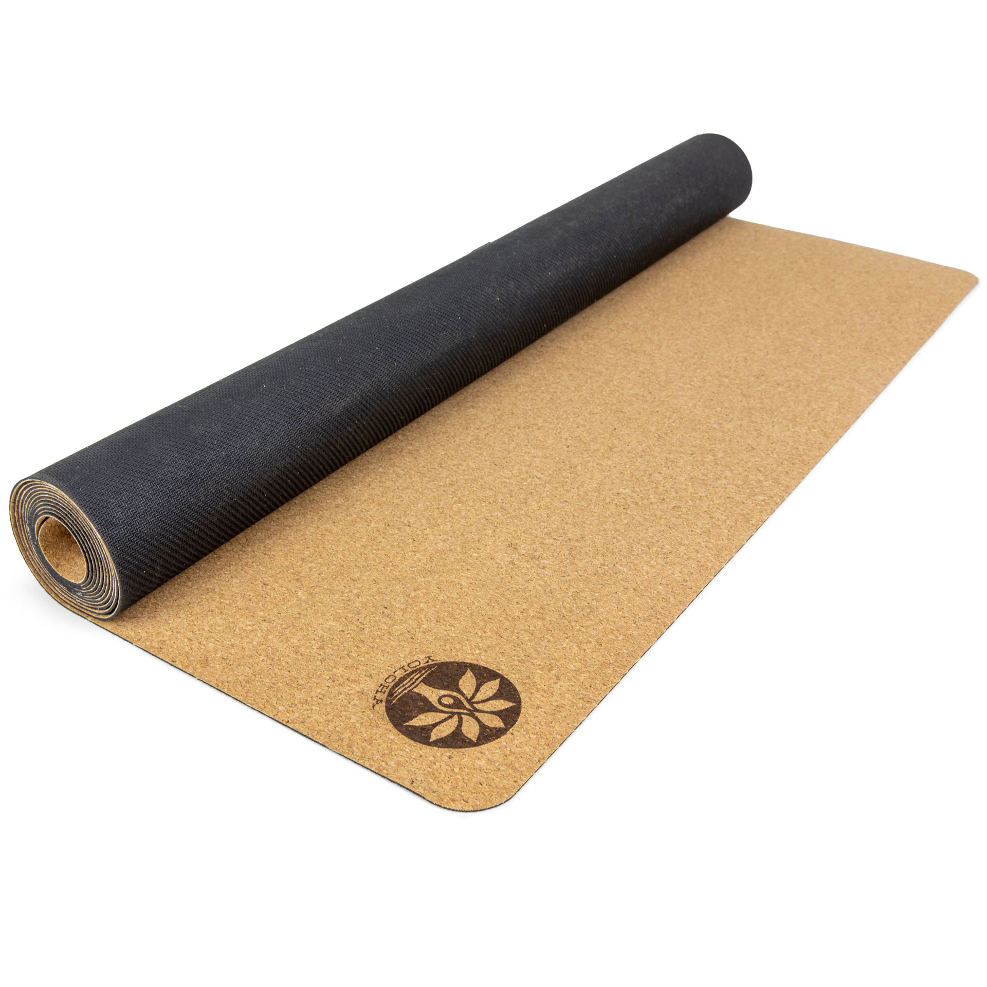 Yoga Mat Fold-able Non Slip Lightweight Natural Mat with Strap