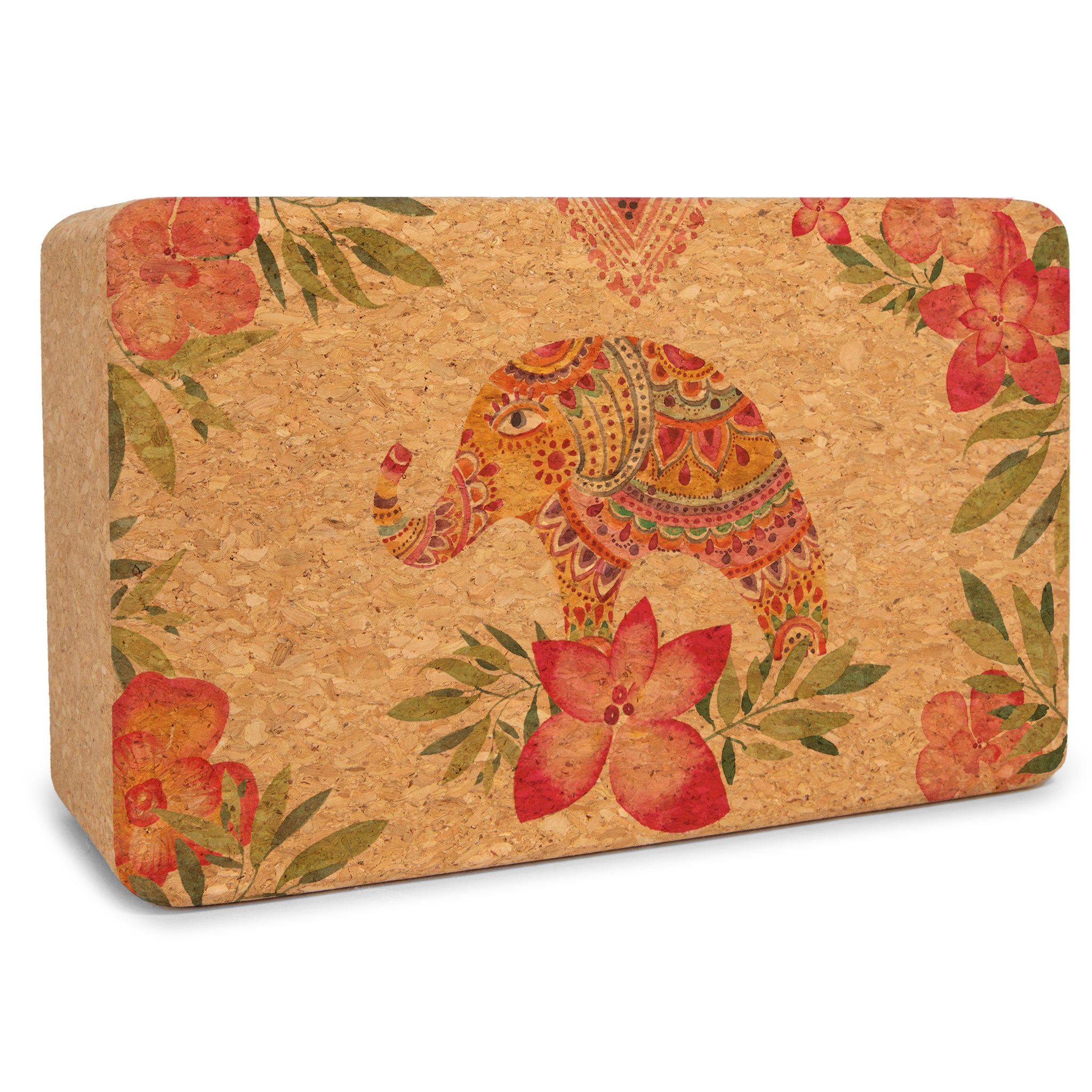 Powerful Elephant Natural Cork Mat with Carry Strap - Rekindi
