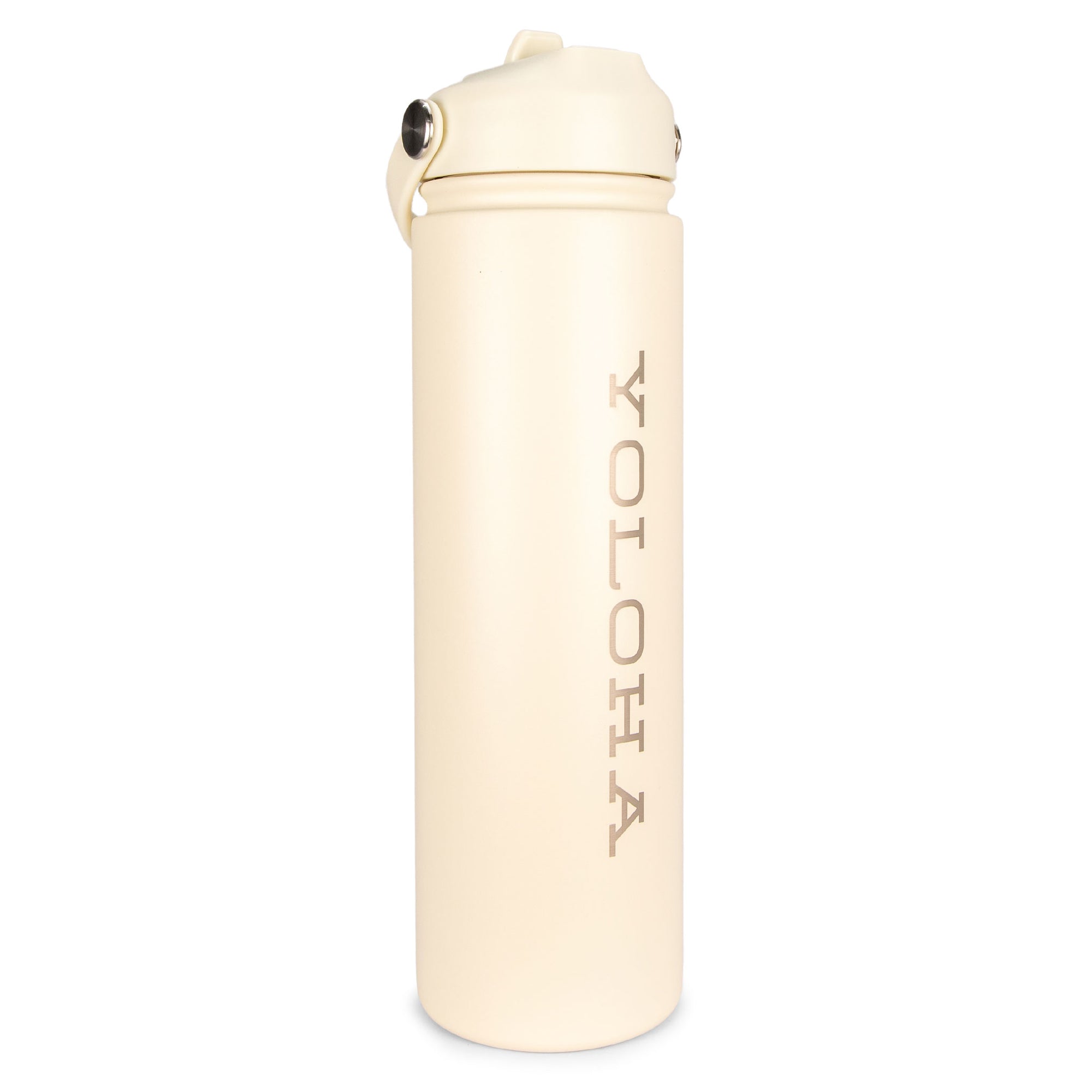 Cream Cork Sleeve Bottle with Flip Staw Lid | 25oz - Yoloha Yoga