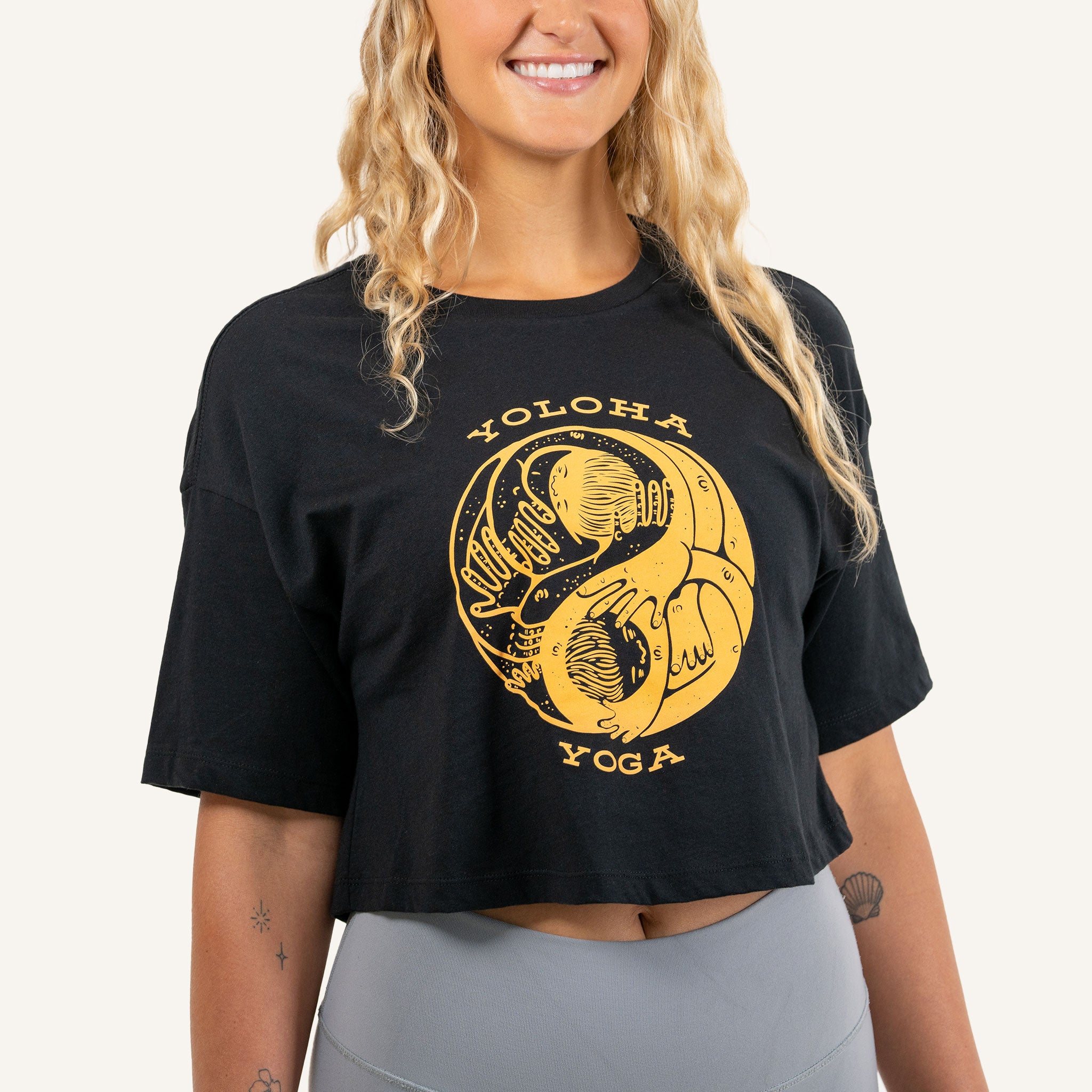 Balance Crop Tee - Yoloha Yoga