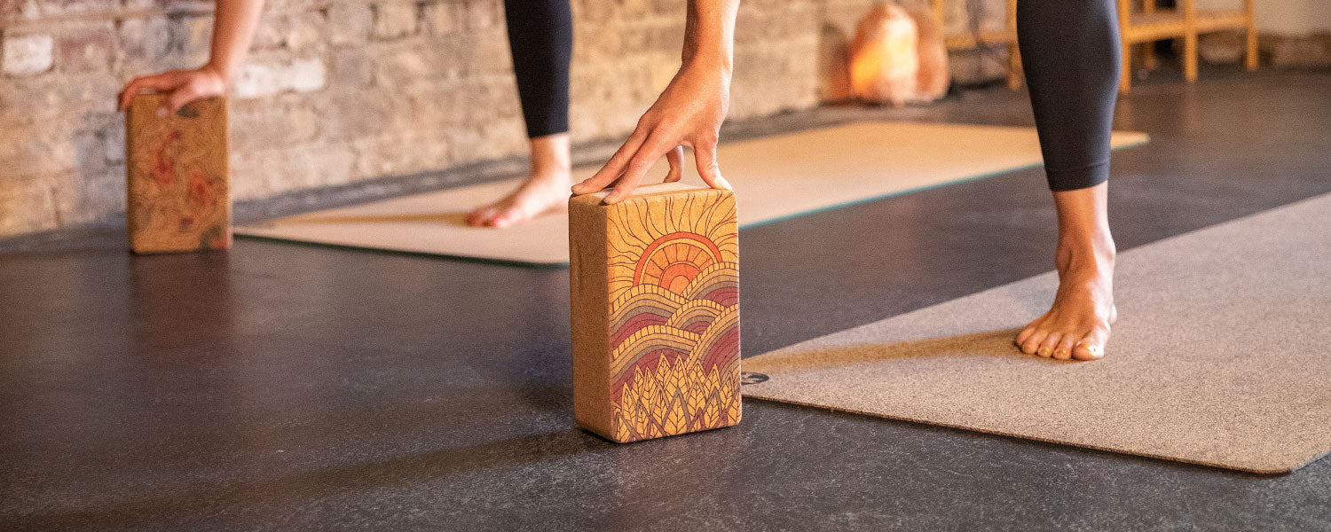 The Best Eco-Friendly Cork Yoga Block Set - Artist Collection