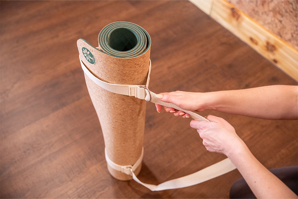 The Best Yoga Mat Strap - Durable, Adjustable, USA Made - Natural