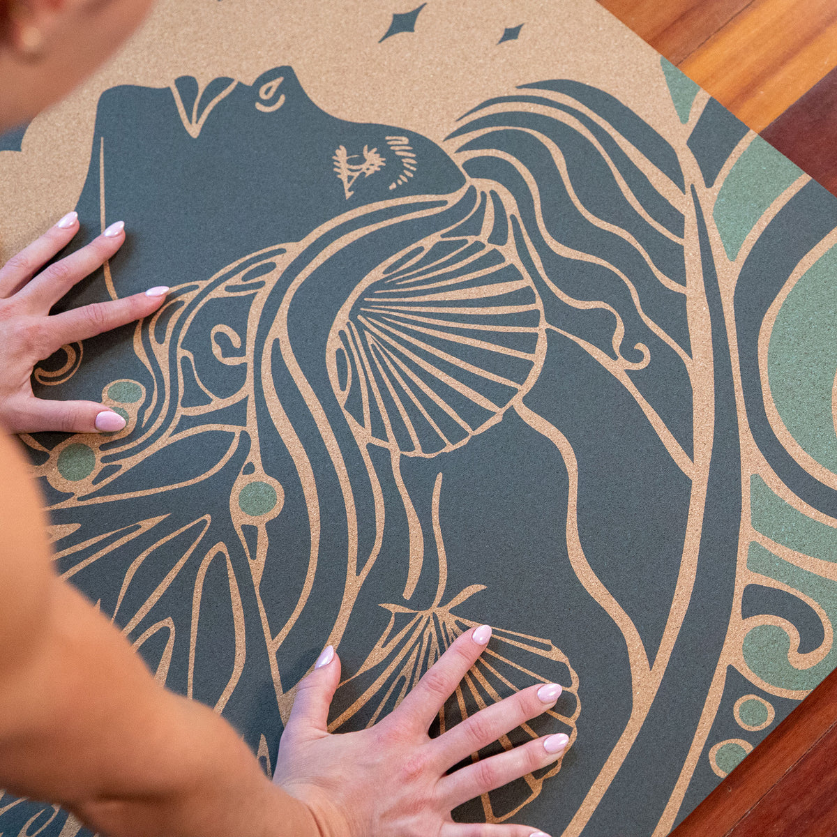 Sea Witch Aura Cork Yoga Mat