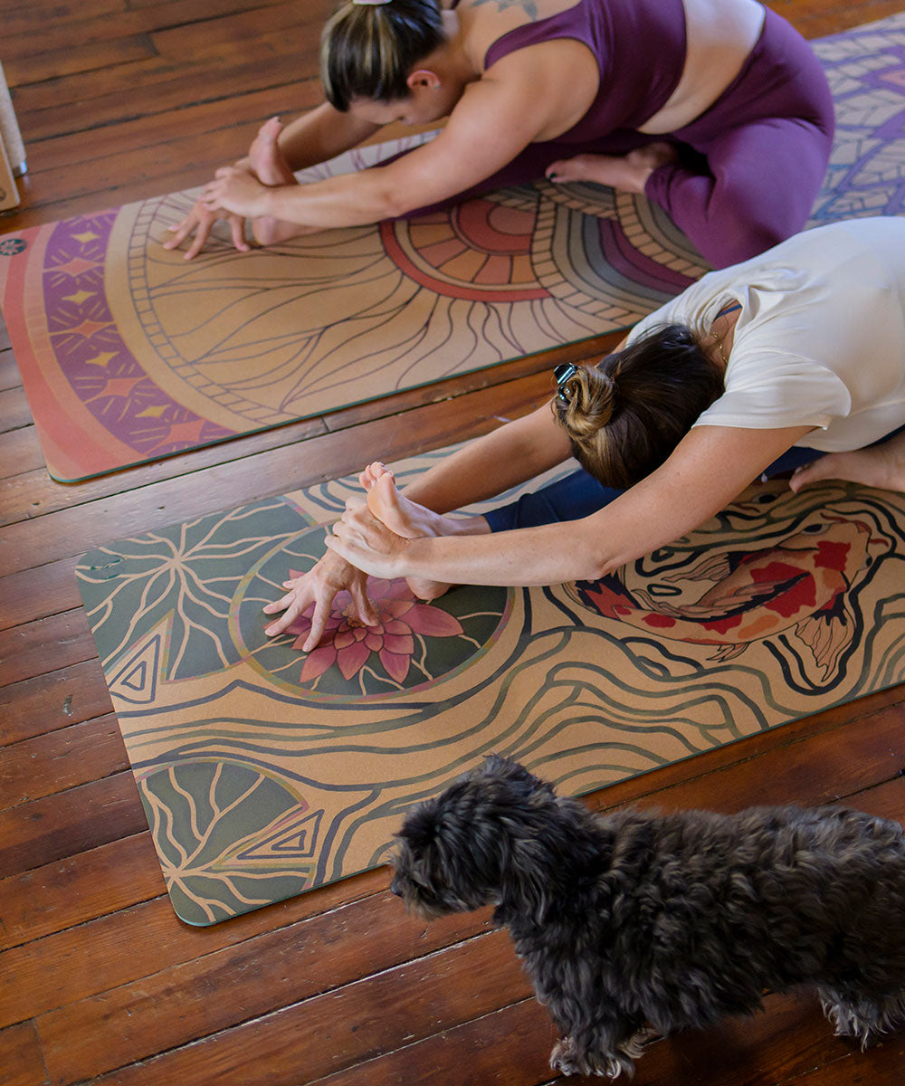 Artist Designed Yoga Mats and Props - Made From Eco-Friendly Cork